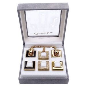 Christian Dior Vintage Interchangeable Necklace & Earrings Set – NIB